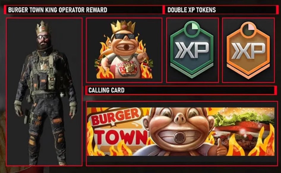 Call of Duty Burger King 2023 in-game content