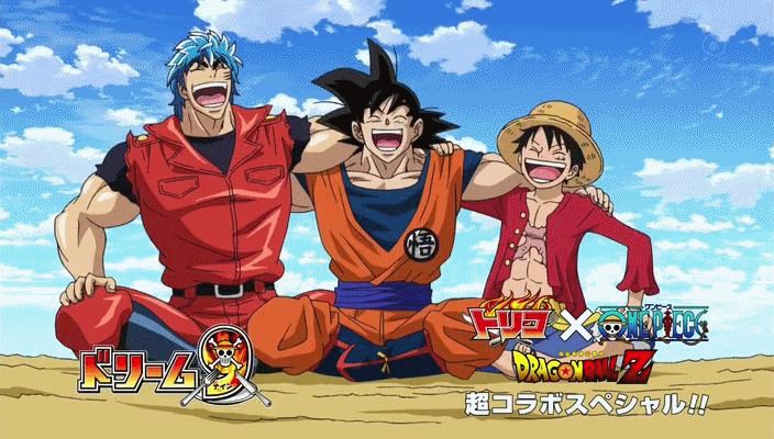 Toriko, Goku et Luffy