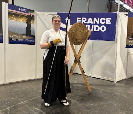 Elsa championne de france de kyudo