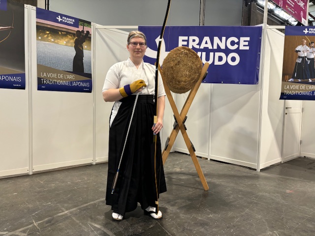 Elsa championne de france de kyudo