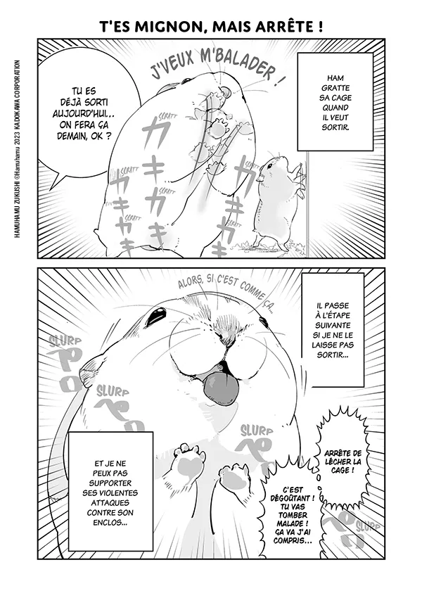 Hamster et Boule de Gomme planche manga
