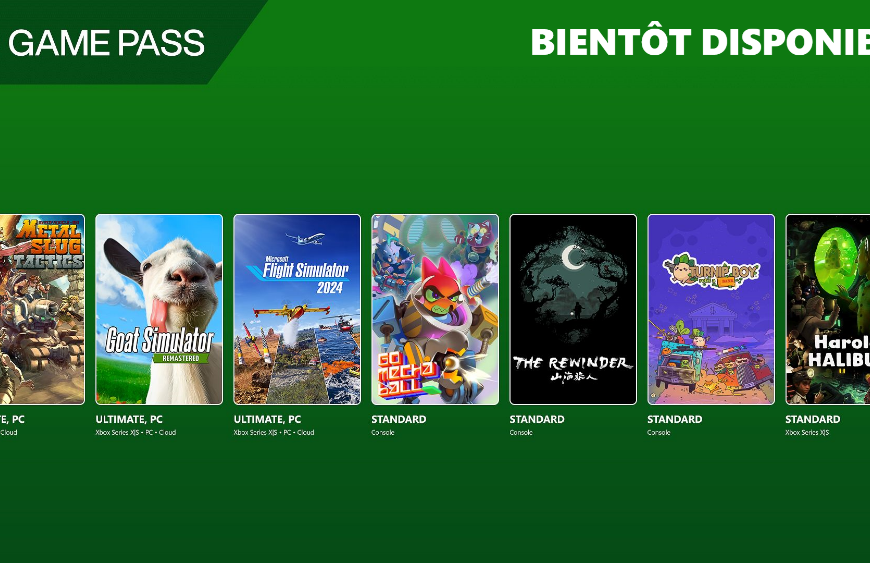 Prochainement dans le Xbox Game Pass : Microsoft Flight Simulator 2024, Metal Slug Tactics, Goat Simulator Remastered et bien plus encore